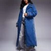 HUGO Blue Garena Oversized Fit Denim Trench Coat In Blue For Women Bright Blue -HUGO Sales 207341310 1 brightblue