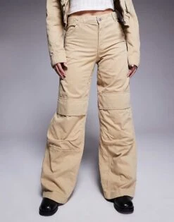 HUGO Blue Hunder Trousers In Beige For Women Open Beige -HUGO Sales 207341317 4