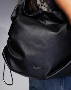 HUGO Red Ilene Large Shoulder Bag With Adjustable Drawstrings For Women Black -HUGO Sales 207349389 3