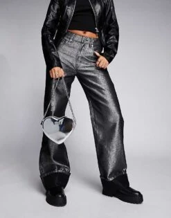 HUGO Red Love Crossbody Heart Shaped Bag In Silver For Women 10 HUGO Red Love Crossbody Heart Shaped Bag In Silver For Women -HUGO Sales 207349518 4