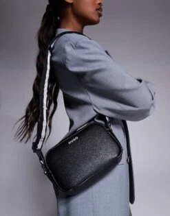 HUGO Red Bell Crossbody Bag In Black With Logo Strap For Women -HUGO Sales 207349586 1 black 1