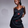 Hugo Red HUGO Bodywear Satin Lace Trim Co-ord Pyjama Cami Top In Black For Women 2 Hugo Red HUGO Bodywear Satin Lace Trim Co-ord Pyjama Cami Top In Black For Women -HUGO Sales 207349587 1 black