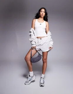 Hugo Red HUGO Bodywear Maia Co-ord Boxer Style Pyjama Shorts In White Stripe For Women Open White -HUGO Sales 207349603 3