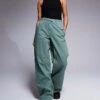 HUGO Red Hansana Trousers With Belt In Green For Women -HUGO Sales 207349655 1 green