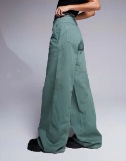HUGO Red Hansana Trousers With Belt In Green For Women -HUGO Sales 207349655 4