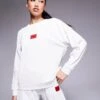 Hugo Red HUGO Bodywear Neve Cosy Co-ord Sweatshirt In Off White For Women Natural 2 Hugo Red HUGO Bodywear Neve Cosy Co-ord Sweatshirt In Off White For Women Natural -HUGO Sales 207349665 1 natural
