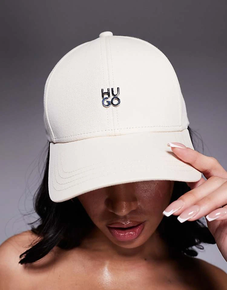 HUGO Red Ally Logo Cap In Light Beige For Women 4 HUGO Red Ally Logo Cap In Light Beige For Women - Image 2